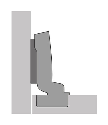 Sensys 110° sisäpuolinen sarana integroidulla vaimentimella 52 x 5.5 mm - Image 4